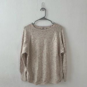 Cream and multicolor knitted sweater